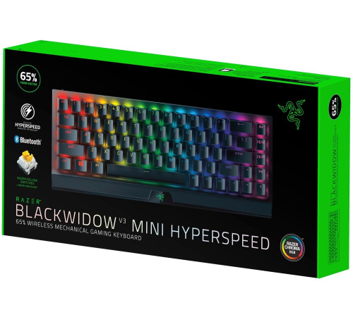 Ігрова клавіатура Razer BlackWidow V3 Mini HyperSpeed Yellow Switch WL/BT/USB RU RGB, Black (RZ03-03890700-R3R1)