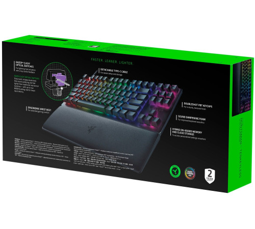 Ігрова клавіатура Razer Huntsman V2 Tenkeyless Red Switch RU Black (RZ03-03940800-R3R1)