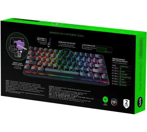 Ігрова клавіатура Razer Huntsman Mini Purple Switch US Layout (RZ03-03390100-R3M1)