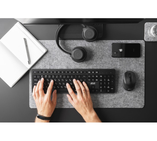 Беспроводной комплект мышь+клавиатура 2Е MK420 WL Black (2E-MK420WB)