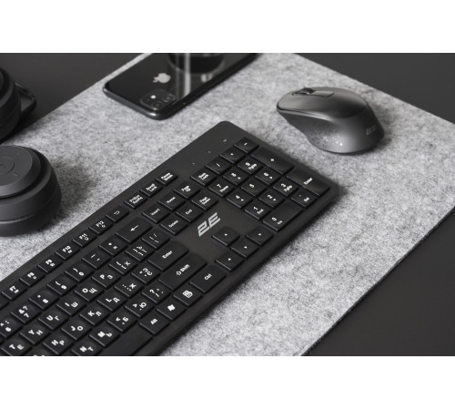 Беспроводной комплект мышь+клавиатура 2Е MK420 WL Black (2E-MK420WB)