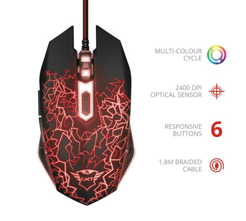 Игровая мышь Trust GXT105 IZZA BLACK (24618_TRUST)
