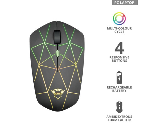 Ігрова миша Trust GXT117 STRIKE WL BLACK (22625_TRUST)