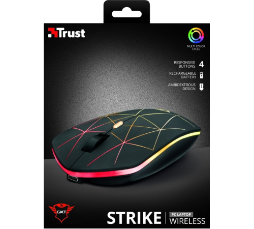 Ігрова миша Trust GXT117 STRIKE WL BLACK (22625_TRUST)