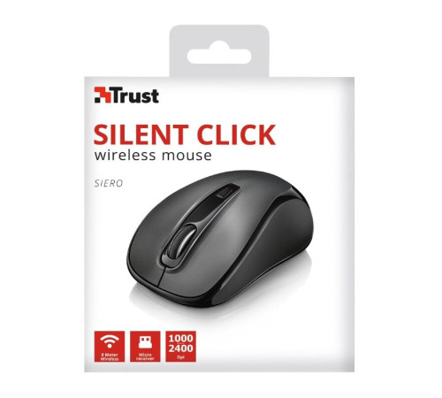 Миша TRUST SIERO SILENT WIRELESS MOUSE BLACK (23266_TRUST)