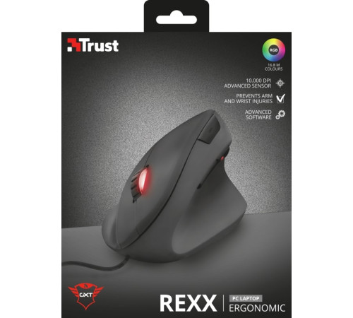 Миша Trust GXT144 Rexx Ergonomic Black (22991)