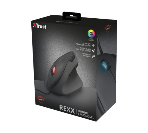 Миша Trust GXT144 Rexx Ergonomic Black (22991)