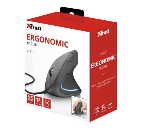 Миша VERTO ERGONOMIC MOUSE BLACK (22885_TRUST)