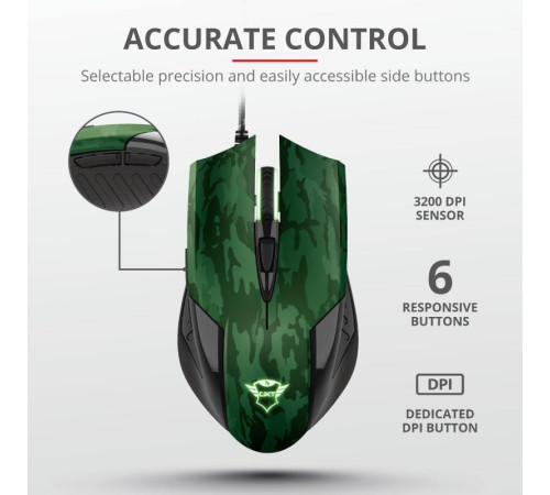 Миша+килимок Trust GXT781 RIXA CAMO MOUSE & PAD (23611_TRUST)