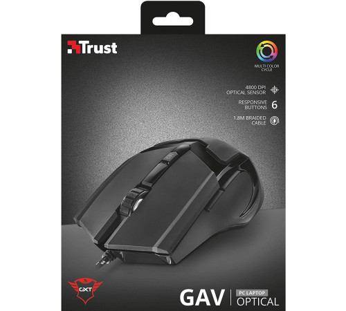 Игровая мышь Trust GXT 101 Gav Optical RGB BLACK (21044_TRUST)