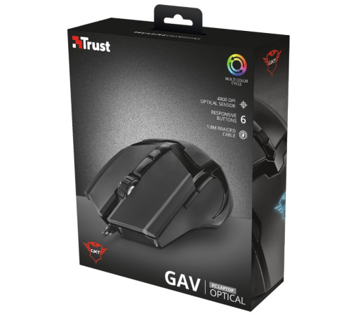 Игровая мышь Trust GXT 101 Gav Optical RGB BLACK (21044_TRUST)