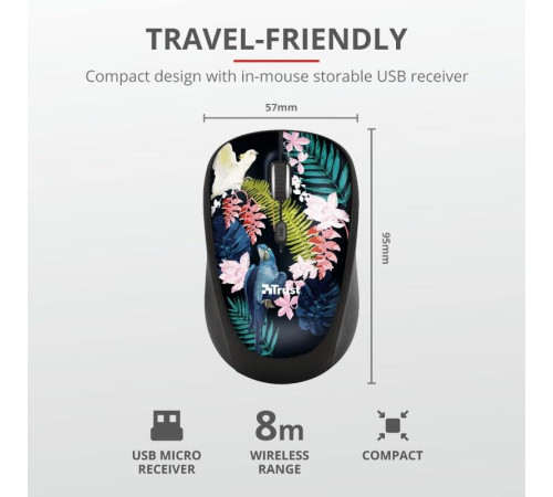Миша TRUST YVI WIRELESS MOUSE PARROT (23387_TRUST)