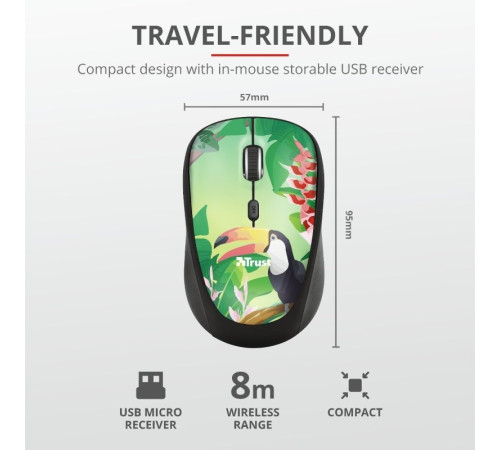 Миша TRUST YVI WIRELESS MOUSE TOUCAN (23389_TRUST)