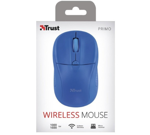 Миша Trust PRIMO WL BLUE (20786)