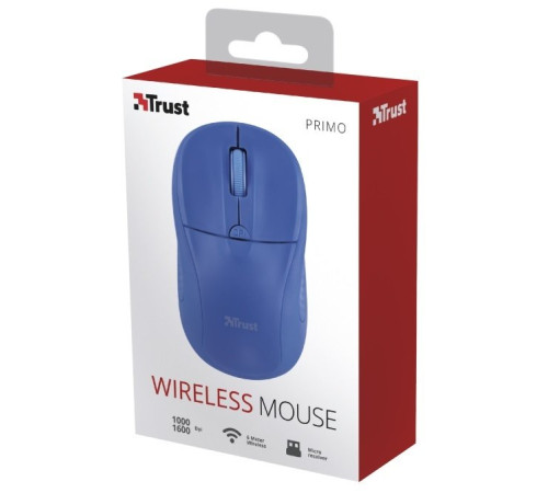 Миша Trust PRIMO WL BLUE (20786)