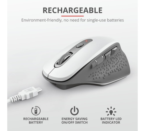 Мышь Trust Ozaa Rechargeable WL White (24035_TRUST)
