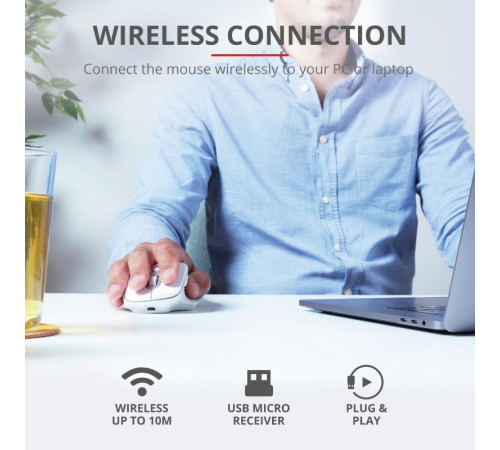 Мышь Trust Ozaa Rechargeable WL White (24035_TRUST)