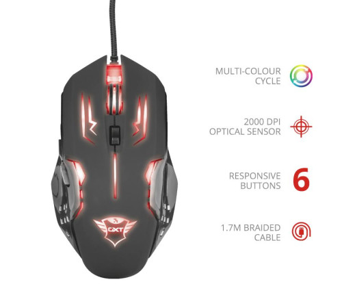 Ігрова миша Trust GXT108 RAVA BLACK (22090_TRUST)