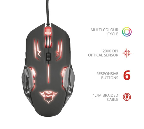 Ігрова миша Trust GXT108 RAVA BLACK (22090_TRUST)