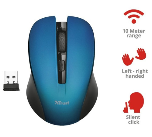 Миша TRUST MYDO SILENT WL BLUE (21870_TRUST)