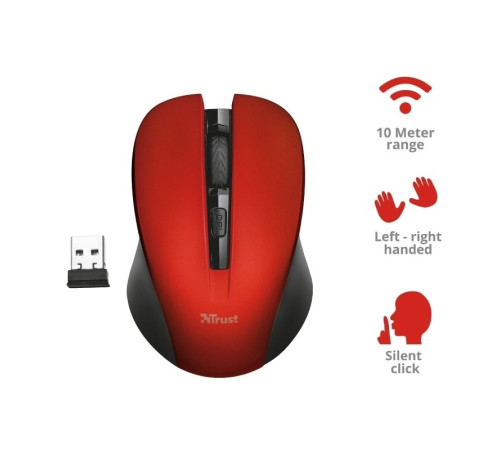 Миша Trust MYDO SILENT WL RED (21871_TRUST)