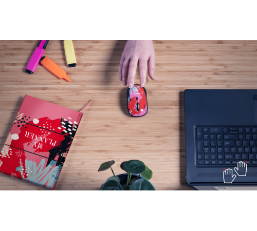 Миша Trust Yvi WL Red Brush (24440)