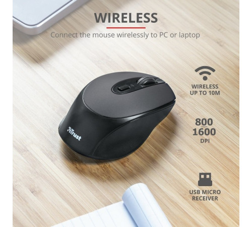Миша Trust Zaya Rechargeable WL Black (23809_TRUST)