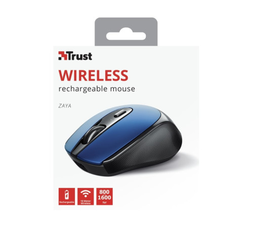 Миша Trust Zaya Rechargeable WL Blue (24018_TRUST)