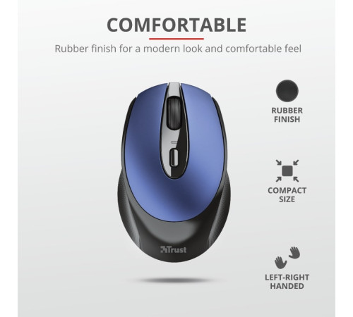 Миша Trust Zaya Rechargeable WL Blue (24018_TRUST)