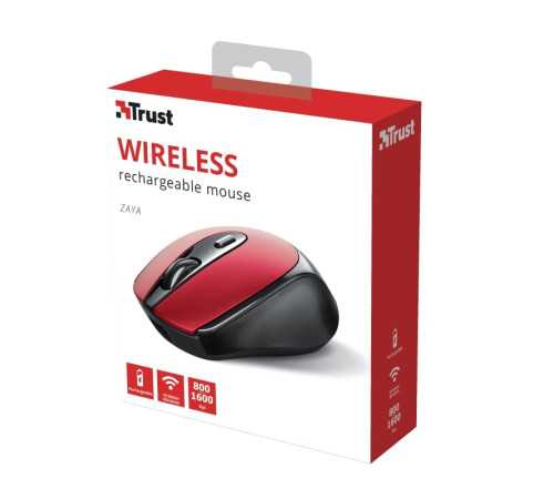Миша Trust Zaya Rechargeable WL Red (24019_TRUST)