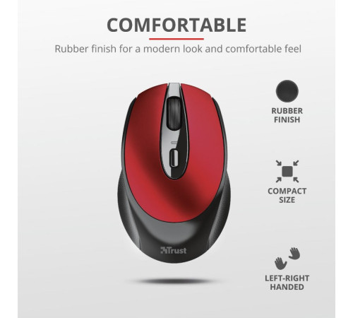 Миша Trust Zaya Rechargeable WL Red (24019_TRUST)