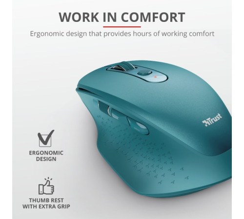 Миша Trust Ozaa Rechargeable WL Blue (24034)