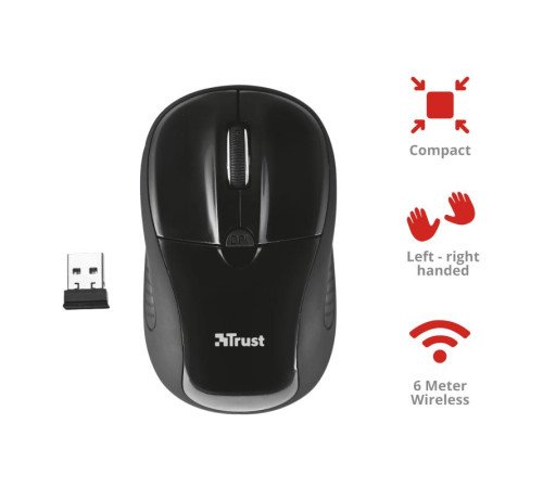 Миша Trust PRIMO WL BLACK (20322_)