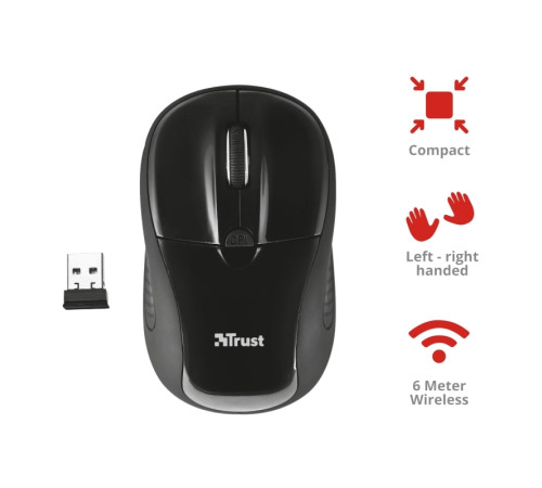 Миша Trust PRIMO WL BLACK (20322_)