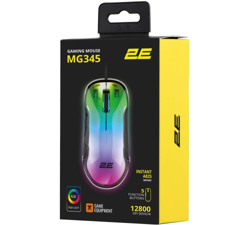 Ігрова миша 2E Gaming MG345 RGB USB Transparent (2E-MG345TR)