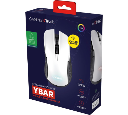 Игровая мышь Trust GXT 923 YBAR Wireless White (24889_TRUST)