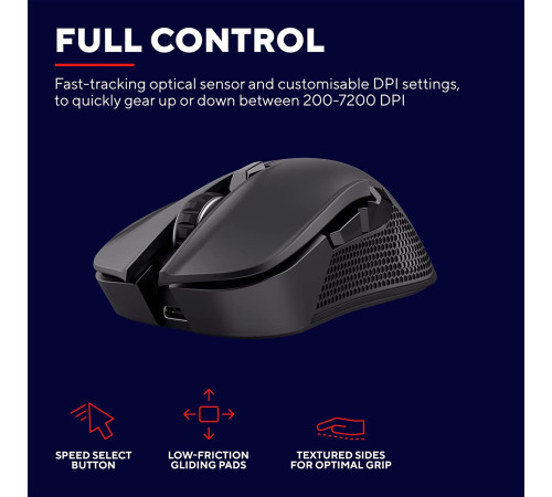 Игровая мышь Trust GXT 923 YBAR Wireless Black (24888_TRUST)