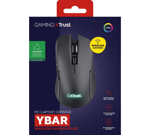 Игровая мышь Trust GXT 923 YBAR Wireless Black (24888_TRUST)
