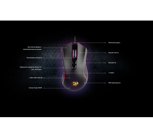 Ігрова миша 2E Gaming MG340 RGB USB Black (2E-MG340UB)