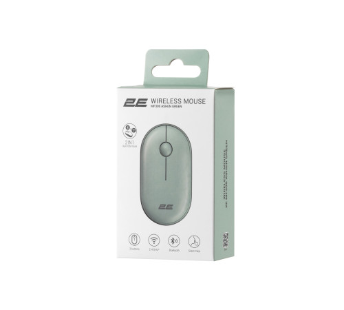 Мышь 2E MF300 Silent WL BT Ashen green (2E-MF300WGN)