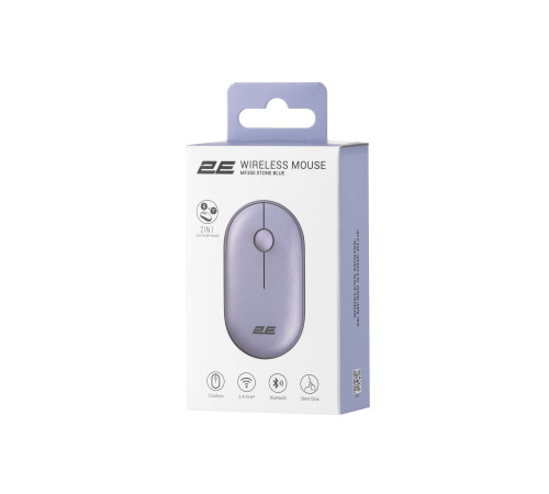 Мышь 2E MF300 Silent WL BT Stone blue (2E-MF300WBL)
