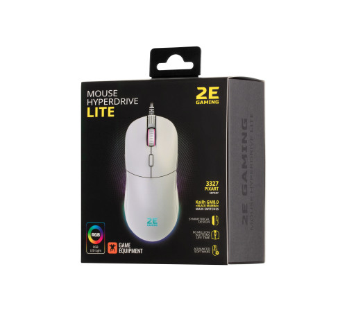 Игровая мышь 2E GAMING HyperDrive Lite, RGB White (2E-MGHDL-WT)
