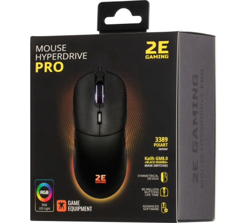 Игровая мышь 2E GAMING HyperDrive Pro, RGB Black (2E-MGHDPR-BK)