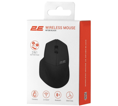 Миша 2E MF280 Silent WL BT Black (2E-MF280WBK)