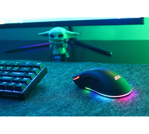 Ігрова миша 2E GAMING MG350 WL, RGB USB Black (2E-MG350UB-WL)