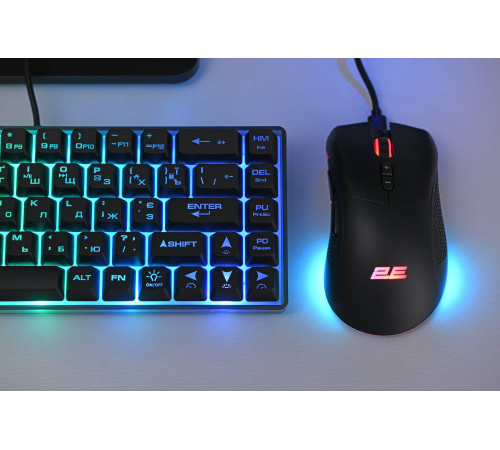 Ігрова миша 2E GAMING MG350 WL, RGB USB Black (2E-MG350UB-WL)