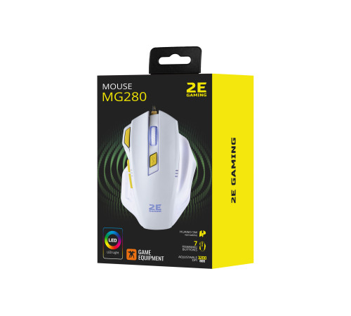 Ігрова миша 2E Gaming M280 LED USB White (2E-MG280UWT) (пошкоджена упаковка)