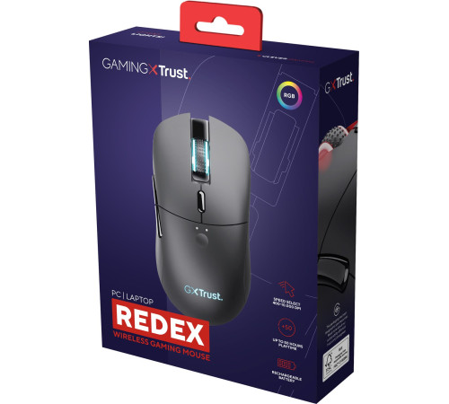 Игровая мышь Trust GXT 980 REDEX, RECHARGEABLE, RGB, WL, Black (24480_TRUST)