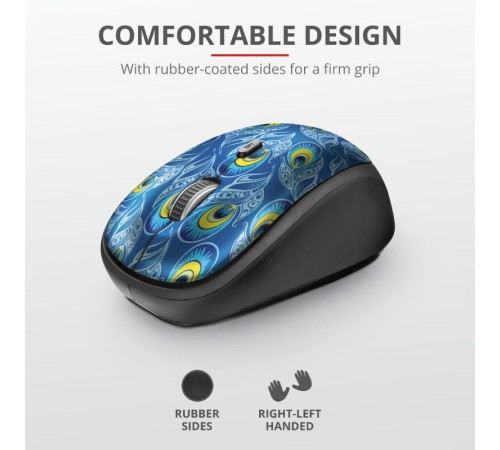 Миша TRUST YVI WIRELESS MOUSE PEACOCK (23388_TRUST)
