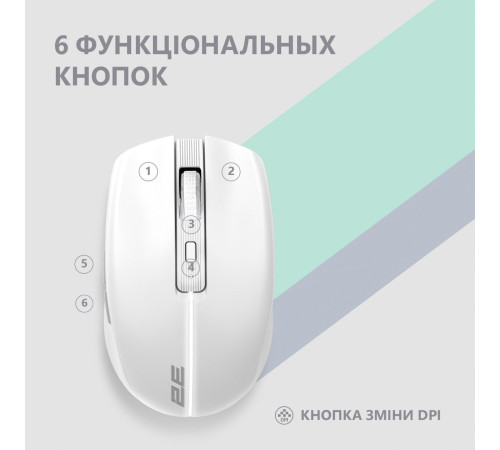 Миша 2E MF270 Silent Rechargeable WL White (2E-MF270WWH)